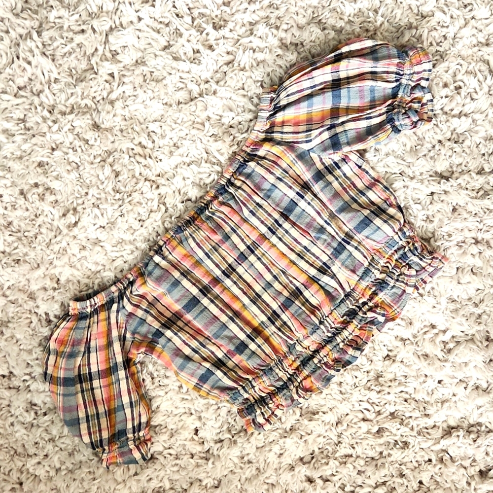 American Eagle Women's Plaid Crop Top  Sz M